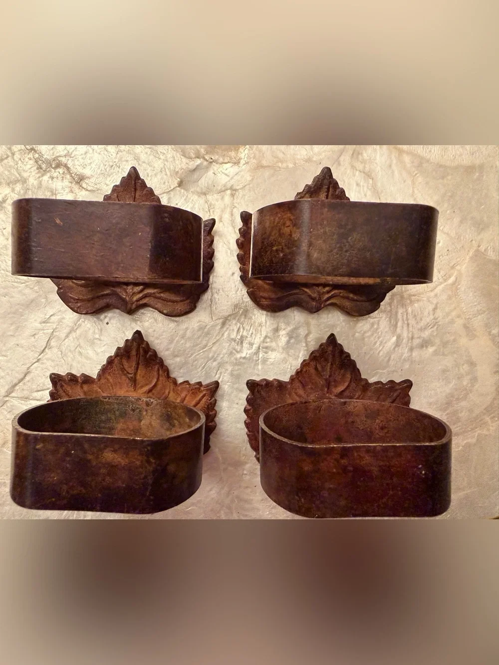 Pottery Barn Fall Maple Leaf Napkin Rings